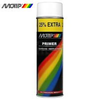 Motip Acrylic White Primer Aerosol Car Spray Paint Metal Glass Wood 500ml
