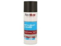 Plastikote Trade Metal Spray Paint & Primer Matt Black 400Ml PKT71023