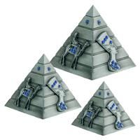 Pcs Metal Statue, Metal Egyptian Pyramid Model Figurine Statue for 3