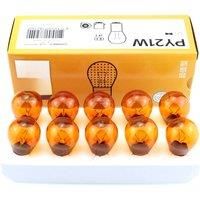 10Pcs Philips PY21W S25 12V 21W BAU15s Amber Color Standard Turn Signal Lamps Original Position