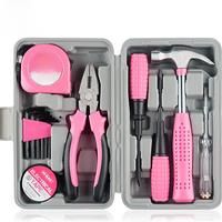 13/24Piece Tool Set General House hold Hand Tool Kit with Plastic Toolbox Storage Case Used to Car