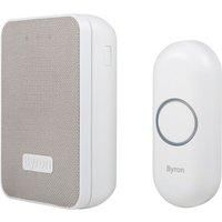 Byron DBY-22321 Wireless Portable Doorbell Set, 150 m Range, 16 Melodies, Visual Alert System