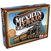 Goliath Games: Mexican Train Dominoes Game | Dominoes Set for Adults and Children | Contains 91 Dominos and 8 Unique Train Movers | For 1-8 Players Ages 6+