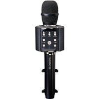 Lenco BMC-090BK Bluetooth Karaoke Microphone with Speaker & Lighting - Black