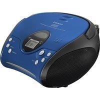 LENCO SCD-24 FM Boombox - Blue & Black, Black,Blue