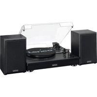 Lenco LS-101BK Turntable & Speakers Black Belt Drive Vinyl Record Player