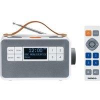 LENCO Senior PDR-065 Portable DAB£ Smart Bluetooth Clock Radio - White, Silver/Grey,White