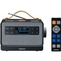 LENCO Senior PDR-065 Portable DAB£ Smart Bluetooth Clock Radio - Black, Silver/Grey,Black