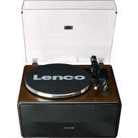 LENCO LS-470 Belt Drive Bluetooth Turntable - Walnut, Brown