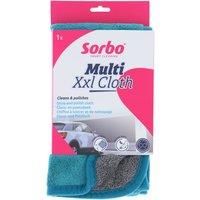 Sorbo Extra Large Microfibre Cleaning Cloth, Ultra Soft, Shiny and Streakless Result, Car Cleaning Cloth, XXL All-Purpose Cloth, Everyday Essentials, Green/Grey