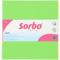 Sorbo Sorbonette Cleaning Cloths, 6 Pack, Highly Absorbent, Durable, Long Lasting, Multi-Purpose Cloths for Kitchen, Bathroom, and General Cleaning, Premium Quality, Various Colours , 38cm X 40cm