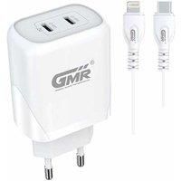 GOMS 40W Fast USB-C Wall Charger - Dual Port, Universal Phone Accessory