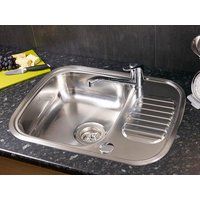 Reginox Regidrain Kitchen Sink Single Bowl Reversible Drainer Stainless Steel