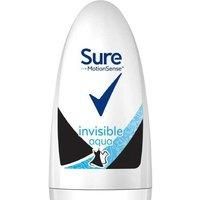 Sure Invisible Aqua Protection, Strong Antiperspirant Roll On Cream Stick For Women, Clean And Long Lasting Freshness, Anti Sweat And Body Odour, Large Pack (6 x 50ml)