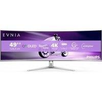 PHILIPS Evnia 8000 49M2C8900L Dual Quad HD 49" Curved Quantum Dot Gaming Monitor - White, White