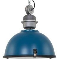 Steinhauer Industrial hanging lamp Bikkel in stylish petrol
