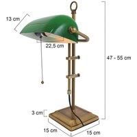Steinhauer Ancilla desk lamp, adjustable, bronze/green