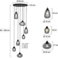 Steinhauer Reflexion hanging light, 7-bulb 55 cm