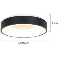 Steinhauer Ringlede LED ceiling light 2,700 K 30 cm black