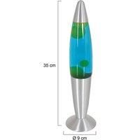 Steinhauer Lava lamp Volcan 3116, steel, green-blue liquid, E14