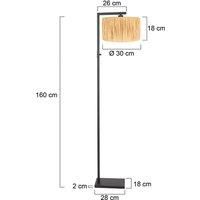 Steinhauer Stang floor lamp, Natur wickerwork