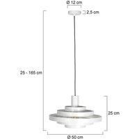 Steinhauer Halo Cirque pendant light, white, metal, 50 cm, E27