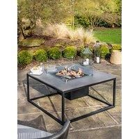 CosiLoft 100 Lounge Table Fire Pit with Black Frame and a Grey Top