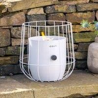 Pacific Lifestyle Cosiscoop Basket Fire Lantern  White