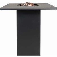 Garden Fire Pit Table Stand Black Tall Modern Outdoor Heater Tabletop Fireplace
