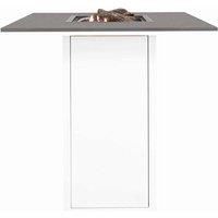 Fire Pit Table Stand Garden Square Fireplace Tall White Wooden Outdoor Heater