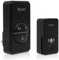 Byron Kinetic Doorbell With Chime Black - NEW