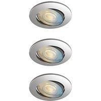 Calex SMD 220-240V 2700-6500K Adjustable Tilting Head LED Smart Downlight With Variable White Light Black 4.9W 345lm 3 Pack (577KH)