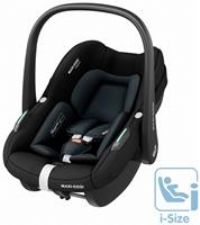 Maxi-Cosi Pebble S i-SIze, Baby Car Seat, 0 - 15 Months, 0 - 13 kg, 40 - 83 cm, Lightweight Car Seat Newborn, Click & Go Installation, G-CELL Side Impact Protection, Baby-Hugg Inlay, Tonal Black