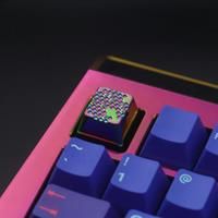 Handmade Keycap Individual Metal Aluminum Alloy Material Prism Art Mechanical Keyboard Key Cap