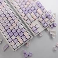 MOA/Cherry Profile Purple Rabbit PBT Keycaps Big Set DyeSub Alice ISO Layout Key Caps For
