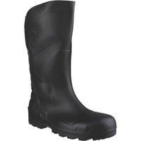 Dunlop Devon Full Safety Wellies Black Waterproof Wellington Boots