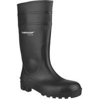 DUNLOP Protomastor - Unisex Knee High Full Safety Waterproof Work Boots, Black, S5 Rated Antistatic and Slip-Resistant PVC Wellies with Steel Toecap for Outdoor and Farm Work - EU45, UK10.5