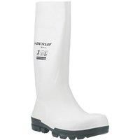 DUNLOP Work-It - Unisex Full Safety Slip-Resistant Waterproof Work Boots, White, Antistatic and Chemical Resistant PVC Wellies with Steel Toecap for Outdoor and Industrial Work - EU42, UK8