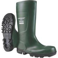 Dunlop Work-It S4 green steel toe/midsole safety wellington boot #NB2KL01