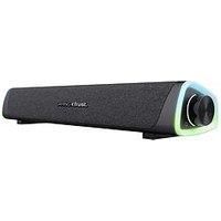 Trust Gaming GXT 620 Axon RGB Illuminated Soundbar 12W, USB Powered, 3.5mm AUX, PC Speaker for Computer, Laptop, Smartphone, Tablet, TV - Black