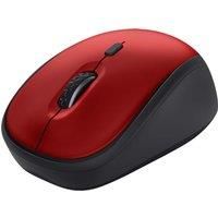 Trust Yvi+ Silent Wireless Mouse, Sustainable Design, 800-1600 DPI, For Left and Right Hand Users, Storable USB Micro Receiver, Quiet Compact Computer Mouse for PC, Laptop, Mac, Home Office - Red