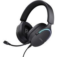 Trust Gaming GXT 490 Fayzo 7.1 USB Gaming Headset, 85% Recycled Plastics, Surround Sound, 50mm Drivers, 2m Cable, RGB Over-Ear Wired Headphones with Noise Canceling Microphone for PC - Black