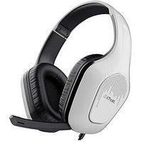 Trust Gaming GXT 415PS Zirox Lightweight Gaming Headset for PlayStation 5 Consoles with 50mm Drivers, 3.5 mm Jack, 1.2m Cable, Foldaway Microphone, Over-Ear PS5 Wired Headphones - White