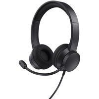 Trust Ayda On-Ear USB PC Headset with ENC Noise Cancelling Microphone, Lightweight Design, 65% Recycled Plastic, 1.8m Cable, Wired USB C Headphones with Mic for Computer, Laptop, Mac, Teams - Black