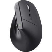 Trust Bayo+ Rechargeable Vertical Mouse Bluetooth + RF 2.4GHz, Ergonomic Mouse, Reduces Arm and Wrist Strain, 70% Recycled Plastics, Multidevice Wireless Mouse for Windows, PC, Laptop, Mac - Black