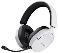 Trust Gaming GXT 491W Fayzo Wireless Gaming Headset Bluetooth + 2.4 GHz Dual Connection, 7.1 Surround Sound, 22hr Battery, RGB Over Ear Wireless Headphones with Microphone PC PS5 PS4 Switch - White