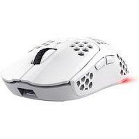 Trust Gaming GXT 929W Helox Wireless Gaming Mouse, Superlight White Gaming Mouse 75g, 80h Battery Life, 2.4 GHz Micro-USB Receiver, LED Lighting, Adjustable DPI (800-4800), Gaming PC Laptop