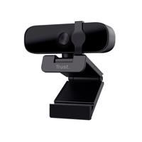 Trust Tanor 1080p Webcam for PC, Full HD USB Web Cam with Privacy Cover, 30 FPS Computer Camera with Microphone, 85% Recycled Plastics, Universal Stand, Webcam for Laptop Desktop Mac Windows