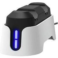 Trust Gaming GXT 228 PS5 Controller Charger, DualSense PlayStation 5 Controller Dual Charging Dock, Space Saving Vertical Design, LED Indicators, PS5 Accessories, USB-C Cable Included, White