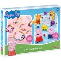 Totum Peppa Pig 2in1 Set Childrens Arts Craft Jewellery Kids Creative Stationery